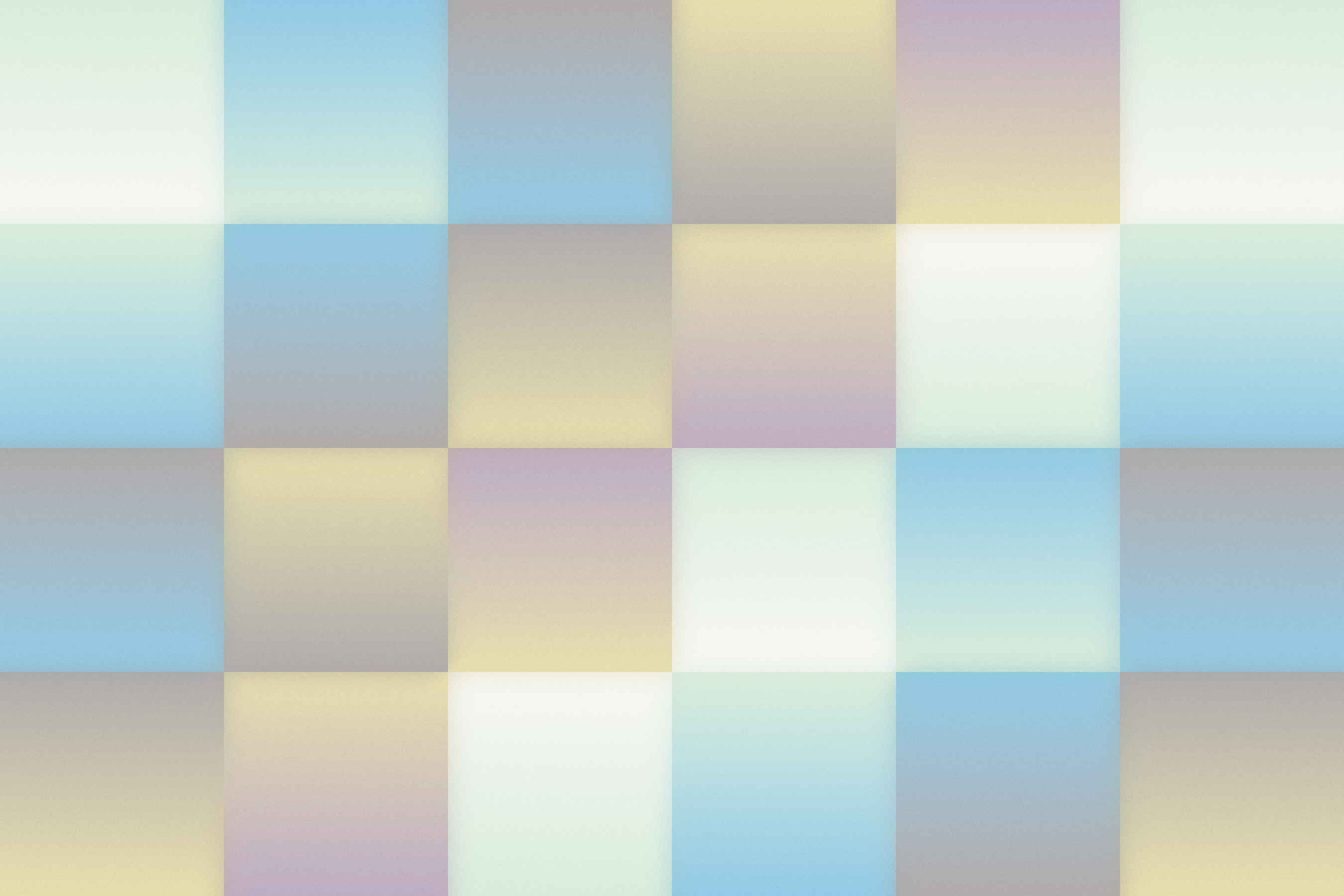 Muted checkerboard grid in pastel tones of blues, golds, and purples.