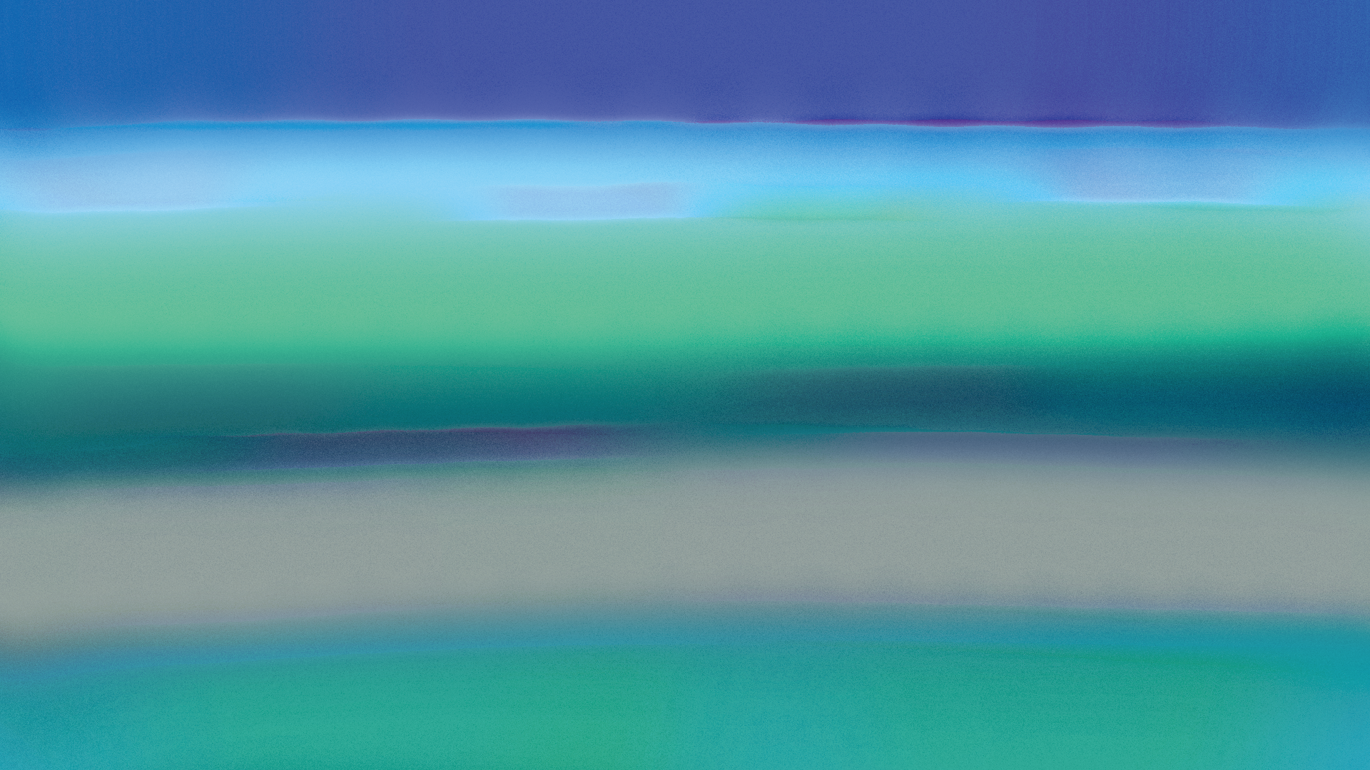 Abstract blurred horizontal bands of teal, green, grey, and deep blue.